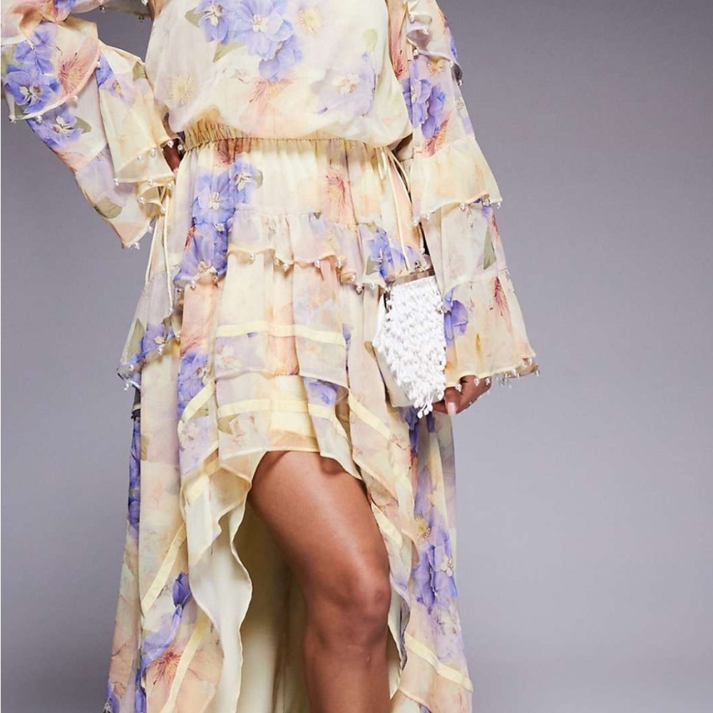 Floral Ruffle Maxi Dress